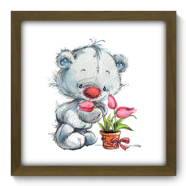Quadro Decorativo - Ursinho - 33cm X 33cm - 048qdbm