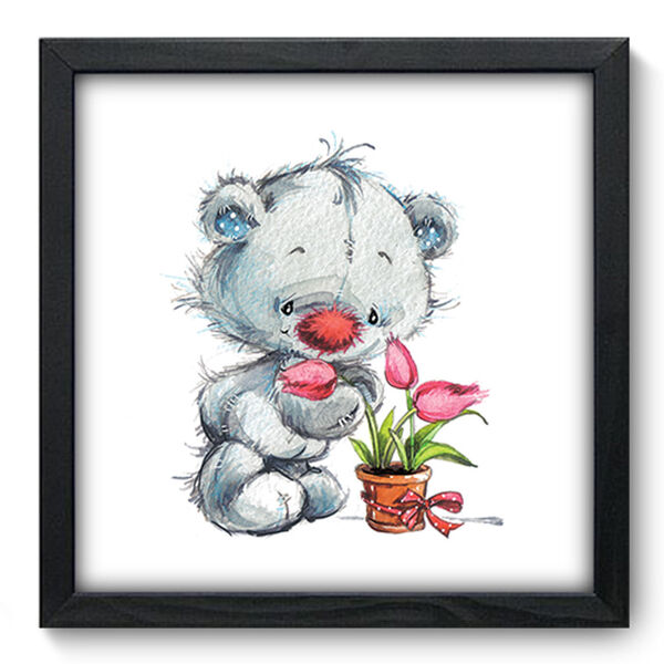 Quadro Decorativo - Ursinho - 33cm X 33cm - 048qdbp