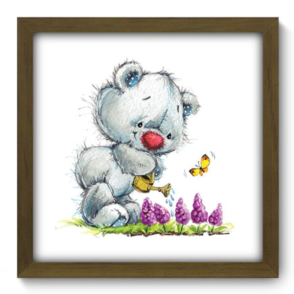 Quadro Decorativo - Ursinho - 33cm X 33cm - 049qdbm