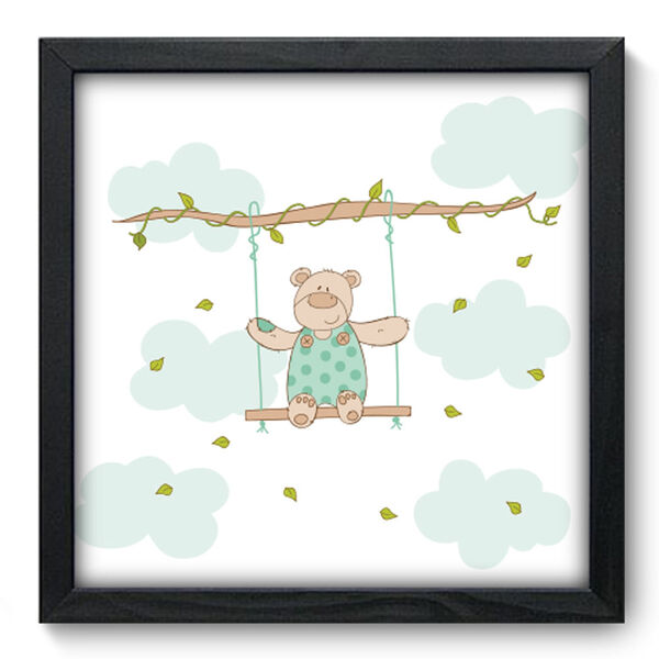 Quadro Decorativo - Ursinho - 33cm X 33cm - 065qdbp