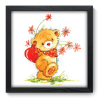 Quadro Decorativo - Ursinho - 33cm X 33cm - 118qdip
