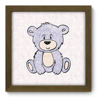 Quadro Decorativo - Ursinho Lilás - 22cm X 22cm - 003qdbm