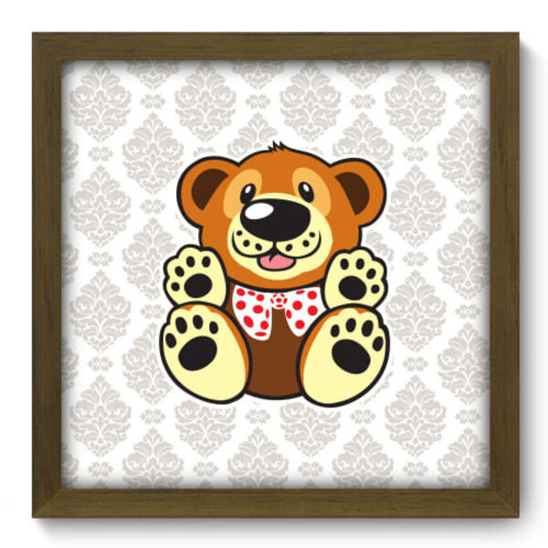 Quadro Decorativo - Urso - 33cm X 33cm - 082qdbm