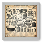 Quadro Decorativo - Utensílios - 22cm X 22cm - 011qdvb