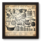 Quadro Decorativo - Utensílios - 22cm X 22cm - 011qdvp