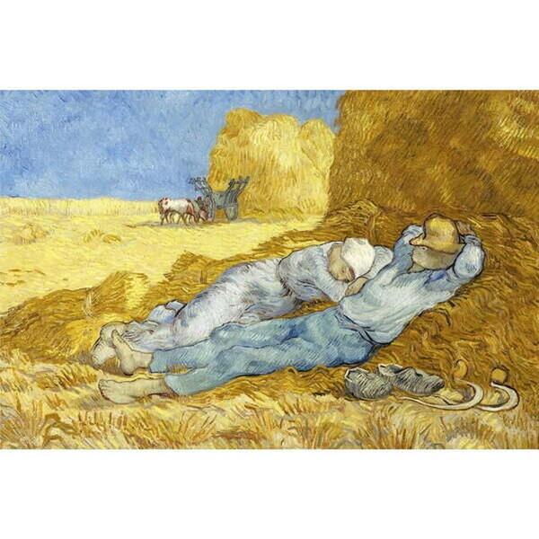 Quadro Decorativo Van Gogh A Sesta Descanso Do Meio Dia 1 Tela
