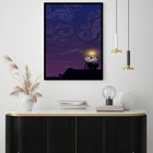 Quadro Decorativo Van Gogh Night  - 70x50cm Moldura Preta