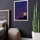 Quadro Decorativo Van Gogh Night  - 70x50cm Moldura Preta