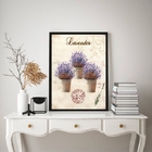 Quadro Decorativo Vasinhos De Lavanda 45x34cm Moldura:madeira