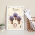 Quadro Decorativo Vasinhos De Lavanda 45x34cm Moldura:madeira