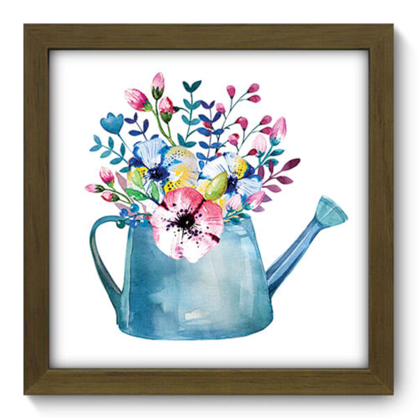 Quadro Decorativo - Vaso De Flores - 22cm X 22cm - 092qdfm