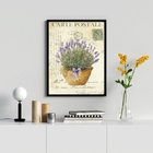 Quadro Decorativo Vaso De Lavanda Vintage 45x34cm Moldura:mad