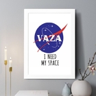 Quadro Decorativo Vaza I Need Space 45x34cm - Com Vidro Moldu