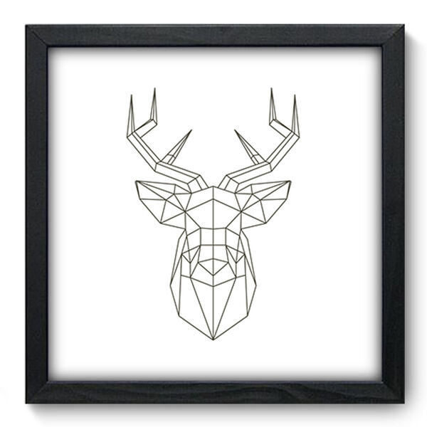 Quadro Decorativo - Veado - 33cm X 33cm - 222qdsp