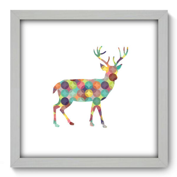 Quadro Decorativo - Veado - 33cm X 33cm - 285qdsb