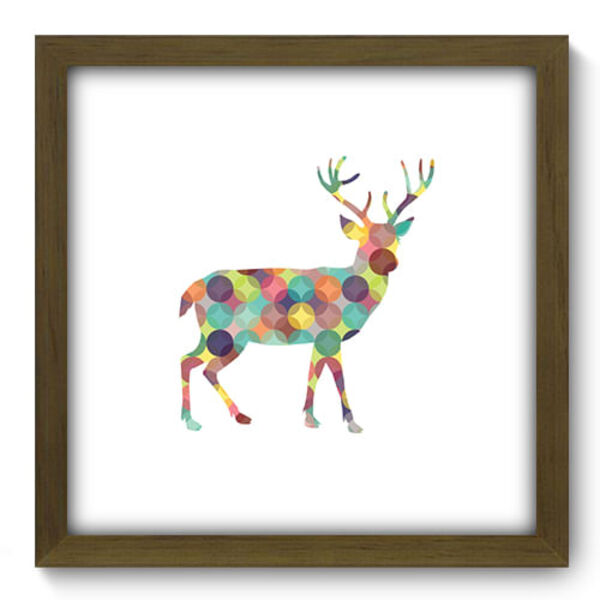 Quadro Decorativo - Veado - 33cm X 33cm - 285qdsm