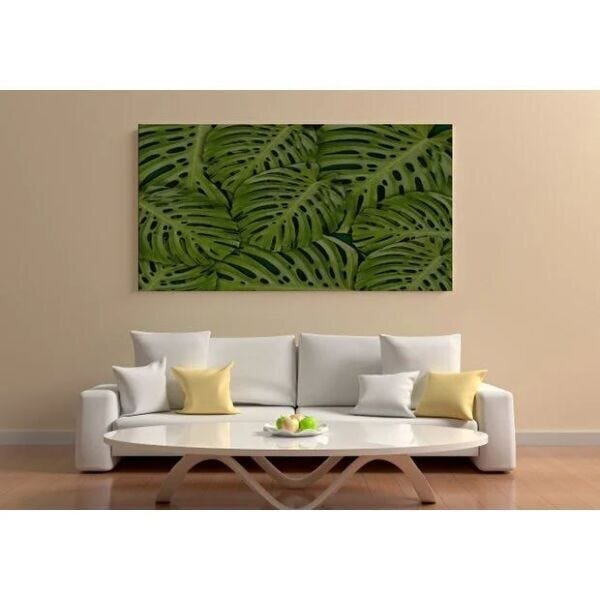 Quadro Decorativo Vegetação Costela De Adão 003 - 90x60cm
