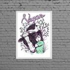 Quadro Decorativo Vegetariano Vegan 33x24cm Moldura:madeira P