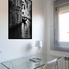 Quadro Decorativo Veneza Fotografia  - 70x50cm Moldura Preta