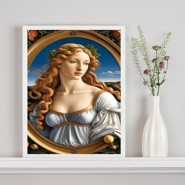 Quadro Decorativo Venus By Botticelli 45x34cm - Com Vidro Mol