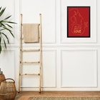 Quadro Decorativo Vermelho - All You Need Is Love 45x34cm Mol