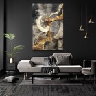 Quadro Decorativo Vertical Circle Gold Sem Moldura E Sem Vidr