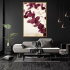 Quadro Decorativo Vertical Estampa Flor Com Moldura E Sem Vid