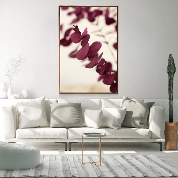 Quadro Decorativo Vertical Estampa Flor Com Moldura E Sem Vid