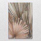 Quadro Decorativo Vertical Folha Seca Realista Sem Moldura E