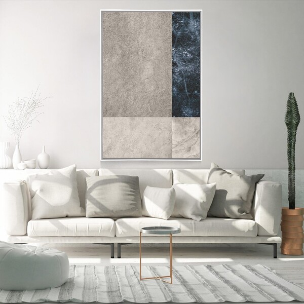 Quadro Decorativo Vertical Moderno Abstrato Texturas Com Mold