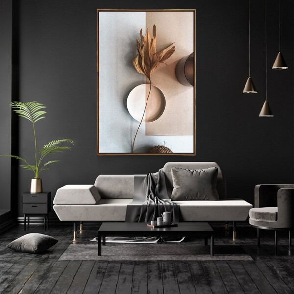 Quadro Decorativo Vertical Moderno Painel Semantico Com Moldu