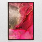 Quadro Decorativo Vertical Pink E Dourado Com Moldura E Sem V