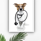 Quadro Decorativo Veterinária Cão Doutor  - 70x50cm Moldura B