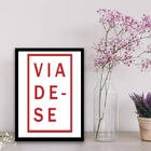 Quadro Decorativo Viade-se 33x24cm Moldura:madeira Preta