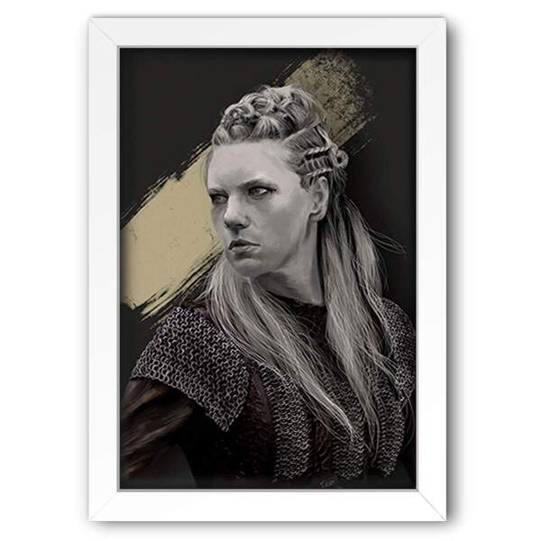 Quadro Decorativo Vikings Lagertha  30x45cm