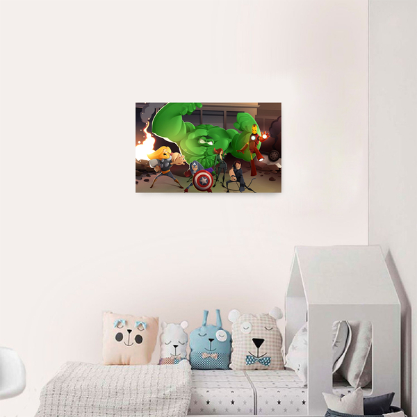 Quadro Decorativo Vingadores Desenho Animado 20x25
