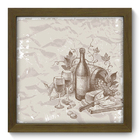 Quadro Decorativo - Vinho - 22cm X 22cm - 031qdcm