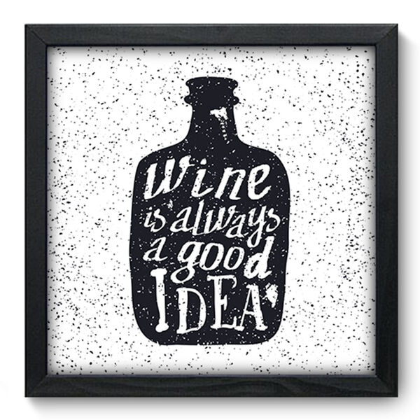Quadro Decorativo - Vinho - 33cm X 33cm - 312qdcp