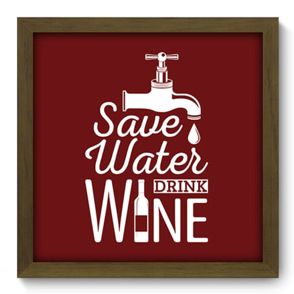 Quadro Decorativo - Vinho - 33cm X 33cm - 314qdcm