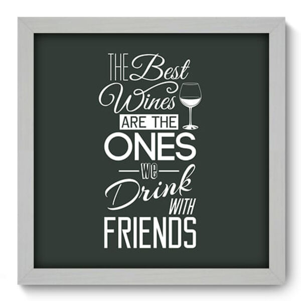 Quadro Decorativo - Vinho - 33cm X 33cm - 320qdcb
