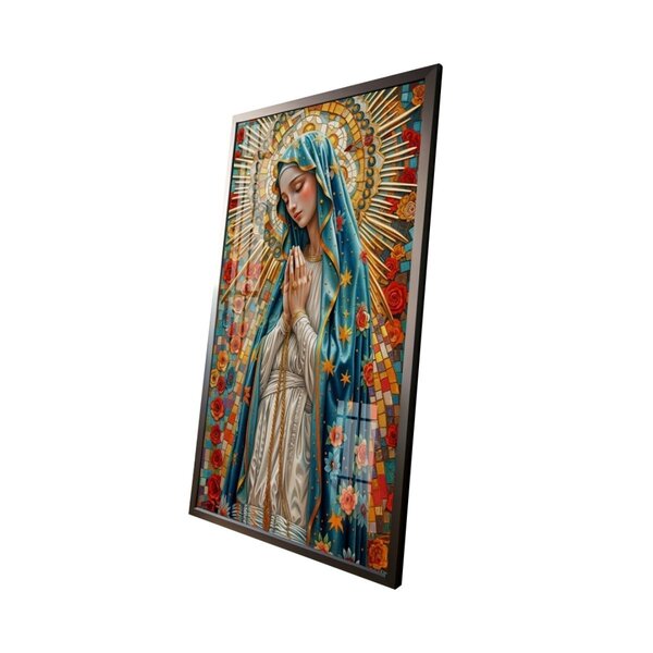 Quadro Decorativo Vinil Com Vidro Mae De Jesus Maria 100x70 C