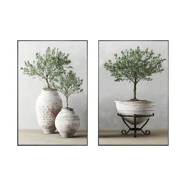 Quadro Decorativo Vinil Com Vidro Vasos De Planta 90x60 Color