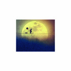 Quadro Decorativo Vinil Moldura Lua - Branco - 70x70