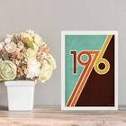 Quadro Decorativo Vintage - Ano 1976 45x34cm - Com Vidro Mold