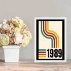 Quadro Decorativo Vintage - Ano 1989 24x18cm - Com Vidro Mold