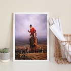 Quadro Decorativo Vintage Caçada Inglesa 33x24cm - Com Vidro