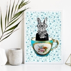 Quadro Decorativo Vintage Chá Café Coelho 45x34cm Moldura:mad