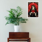 Quadro Decorativo Vintage Deusa Do Amor 24x18cm Moldura Preta