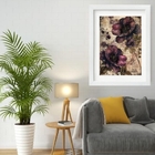 Quadro Decorativo Vintage Flores 60x48cm Moldura Branca