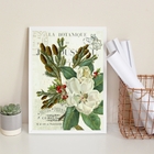 Quadro Decorativo Vintage Magnólia 24x18cm - Com Vidro Moldur